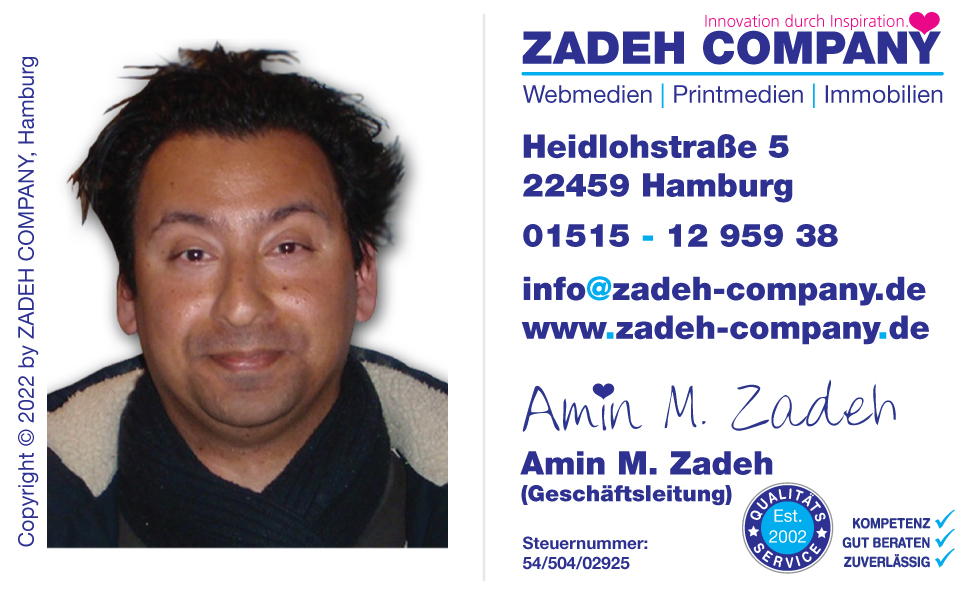 Zadeh Company, Hamburg | Amin M. Zadeh